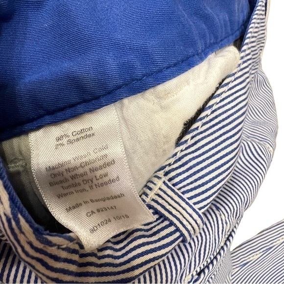 TALBOTS Women’s Weekend White & Blue Pinstripe Chino Pants, Size 2 - Picture 6 of 13